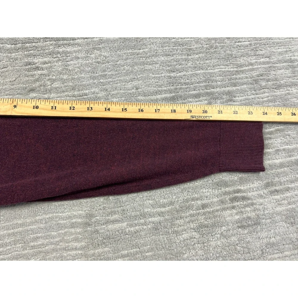 Old Navy Sweater Mens‎ Small Burgundy Crew Neck Cotton Blend Heathered Classic